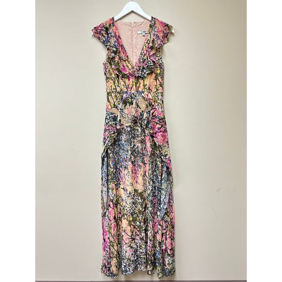 Badgley Mischka Multicolor Floral Maxi Dress - Picture 2 of 15